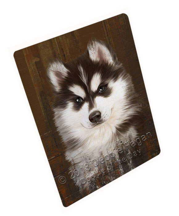 Rustic Siberian Husky Dog Tempered Cutting Board C48807