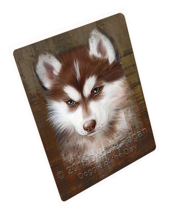 Rustic Siberian Husky Dog Tempered Cutting Board C48813