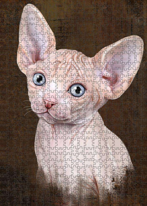 Rustic Sphynx Cat Puzzle with Photo Tin PUZL85100