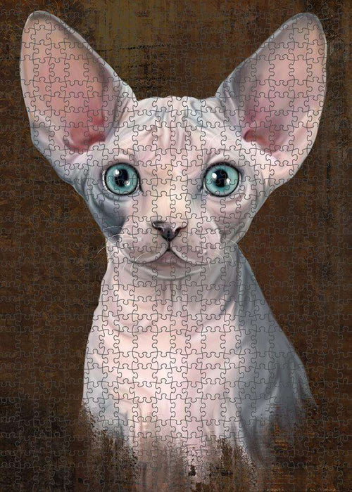 Rustic Sphynx Cat Puzzle with Photo Tin PUZL85104