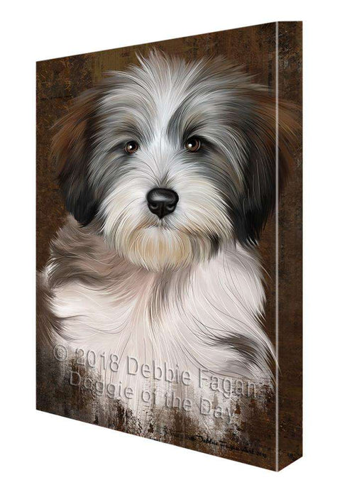 Rustic Tibetan Terrier Dog Canvas Print Wall Art Décor CVS108260