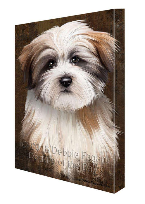 Rustic Tibetan Terrier Dog Canvas Print Wall Art Décor CVS108269