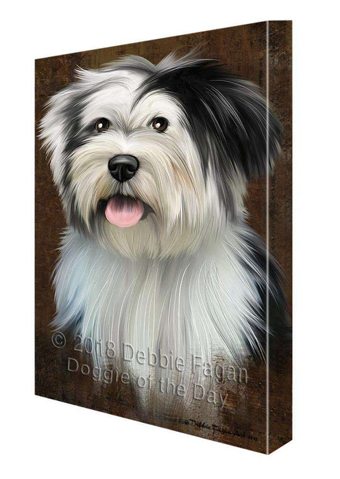 Rustic Tibetan Terrier Dog Canvas Print Wall Art Décor CVS108278