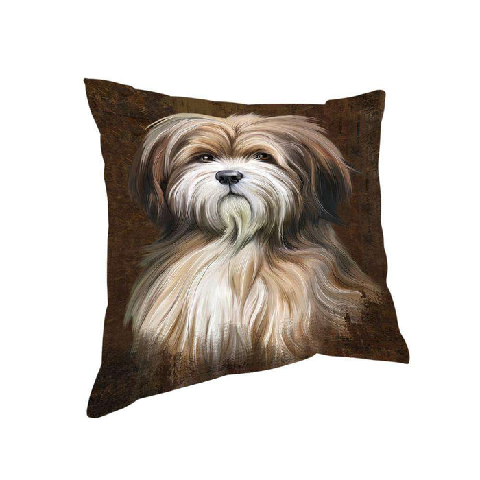 Rustic Tibetan Terrier Dog Pillow PIL74580