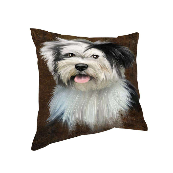 Rustic Tibetan Terrier Dog Pillow PIL74592