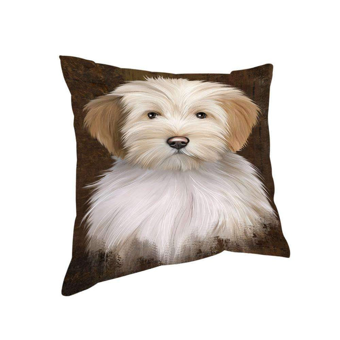Rustic Tibetan Terrier Dog Pillow PIL74596