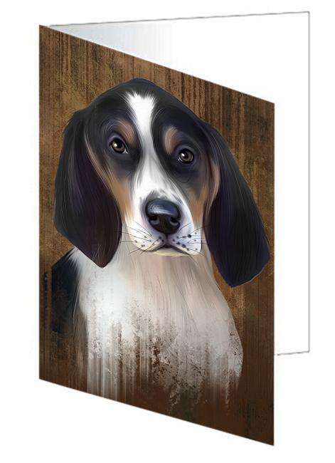 Rustic Treeing Walker Coonhound Dog Handmade Artwork Assorted Pets Greeting Cards and Note Cards with Envelopes for All Occasions and Holiday Seasons GCD52781