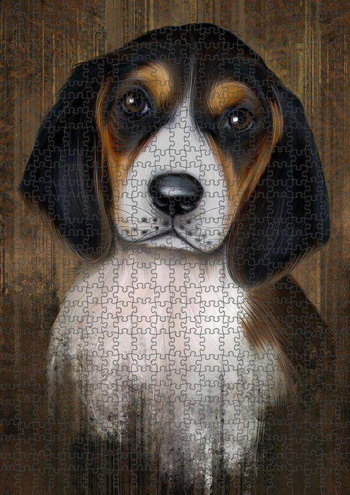 Rustic Treeing Walker Coonhound Dog Puzzle with Photo Tin PUZL52044