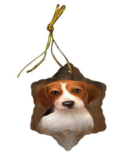 Rustic Treeing Walker Coonhound Dog Star Porcelain Ornament SPOR49579