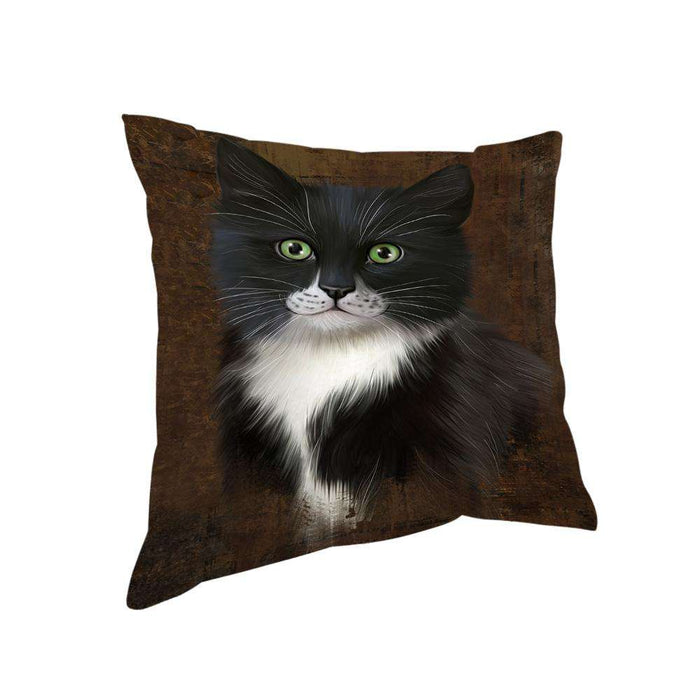 Rustic Tuxedo Cat Pillow PIL74608