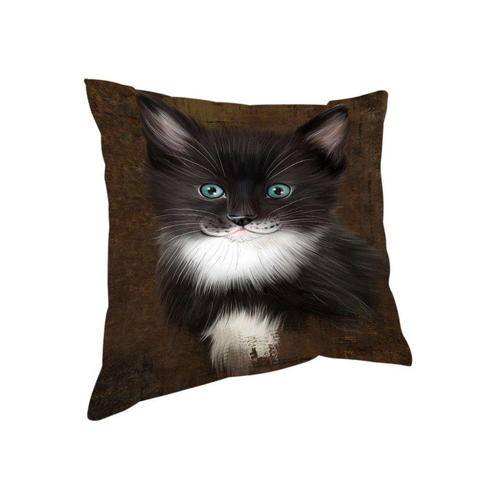 Rustic Tuxedo Cat Pillow PIL74612