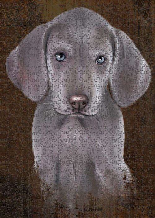 Rustic Weimaraner Dog Puzzle with Photo Tin PUZL85152