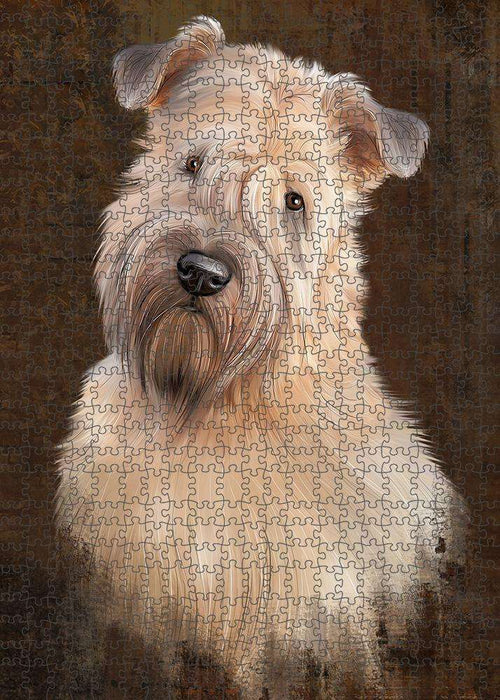 Rustic Wheaten Terrier Dog Puzzle with Photo Tin PUZL85156