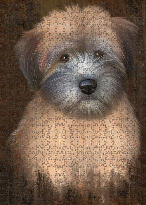 Rustic Wheaten Terrier Dog Puzzle with Photo Tin PUZL85160