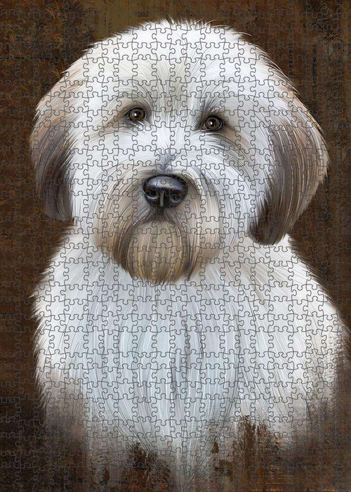 Rustic Wheaten Terrier Dog Puzzle with Photo Tin PUZL85164
