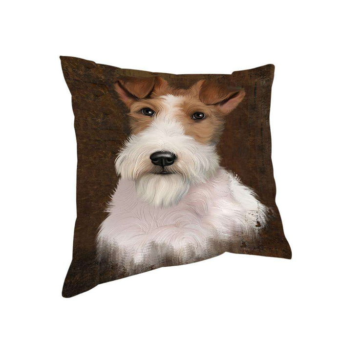 Rustic Wire Fox Terrier Dog Pillow PIL74640
