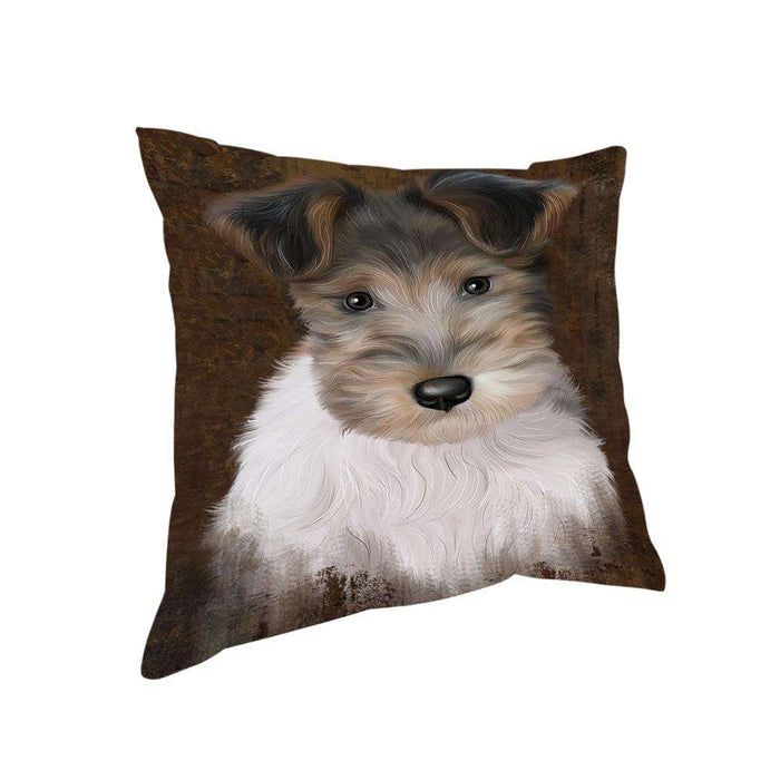 Rustic Wire Fox Terrier Dog Pillow PIL74648