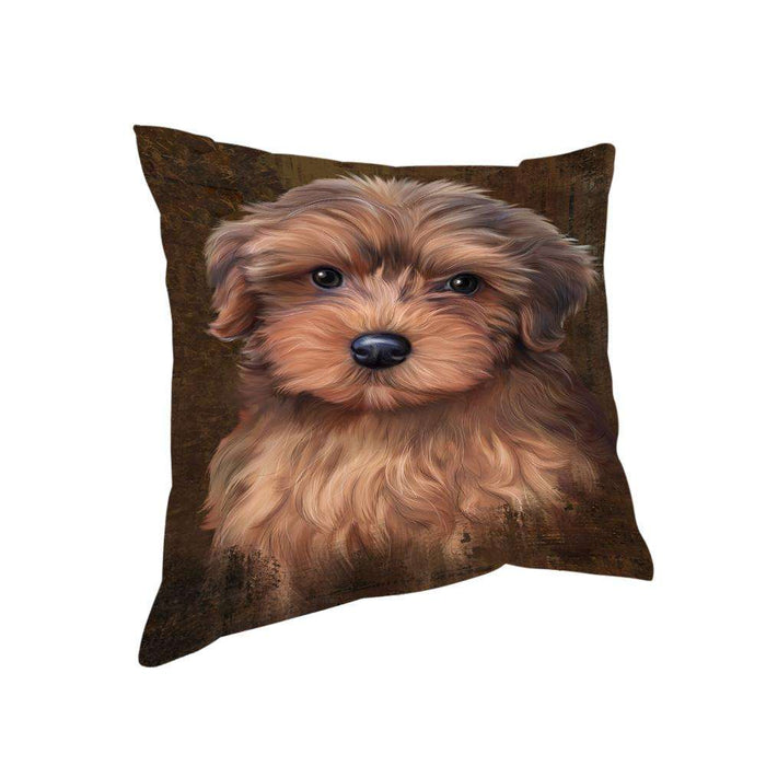 Rustic Yorkipoo Dog Pillow PIL74668