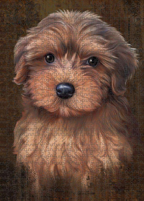 Rustic Yorkipoo Dog Puzzle with Photo Tin PUZL85200