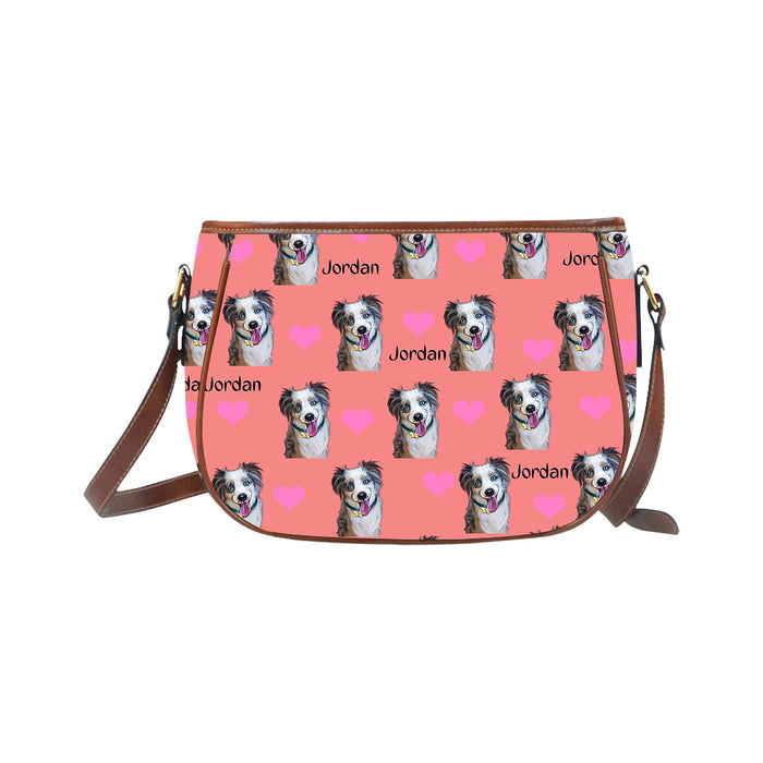 Custom Add Your Photo Here PET Dog Cat Photos on Saddle Bag