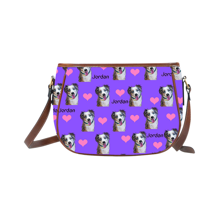 Custom Add Your Photo Here PET Dog Cat Photos on Saddle Bag