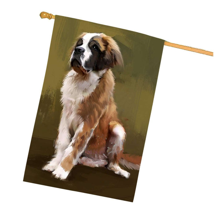 Saint Bernard Dog House Flag FLG48452