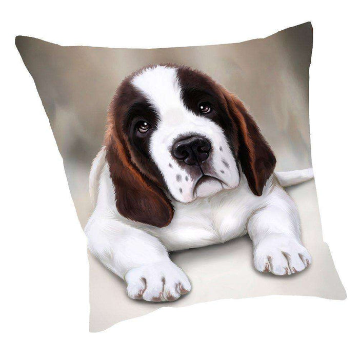 Saint Bernard Dog Throw Pillow D051