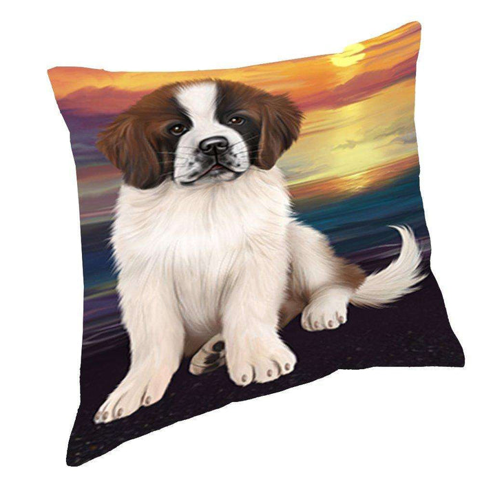 Saint Bernard Dog Throw Pillow D547