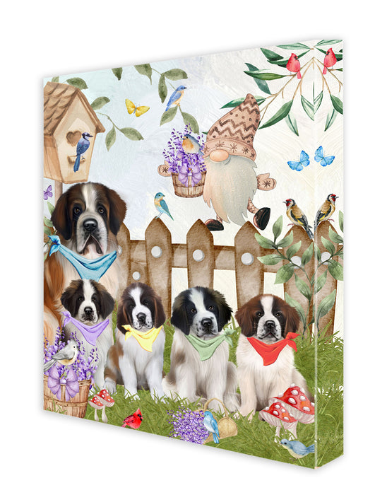 Saint Bernard Canvas: Explore a Variety of Personalized Designs, Custom, Digital Art Wall Painting, Ready to Hang Room Decor, Gift for Dog and Pet Lovers