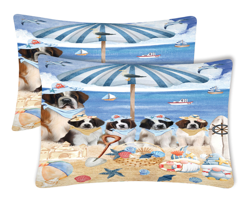 Saint Bernard Pillow Case, Soft and Breathable Pillowcases Set of 2, Explore a Variety of Designs, Personalized, Custom, Gift for Dog Lovers