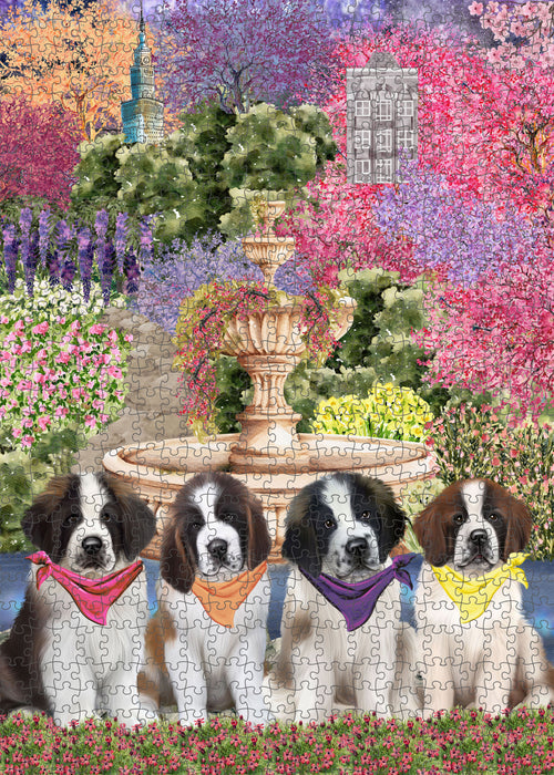 Saint Bernard Jigsaw Puzzle: Explore a Variety of Personalized Designs, Interlocking Puzzles Games for Adult, Custom, Dog Lover's Gifts
