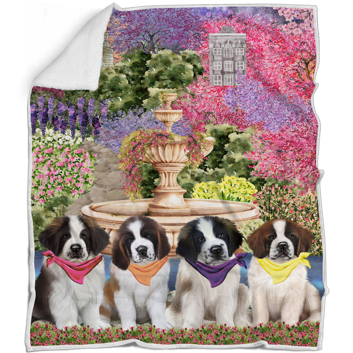 Saint Bernard Blanket: Explore a Variety of Designs, Cozy Sherpa, Fleece and Woven, Custom, Personalized, Gift for Dog and Pet Lovers