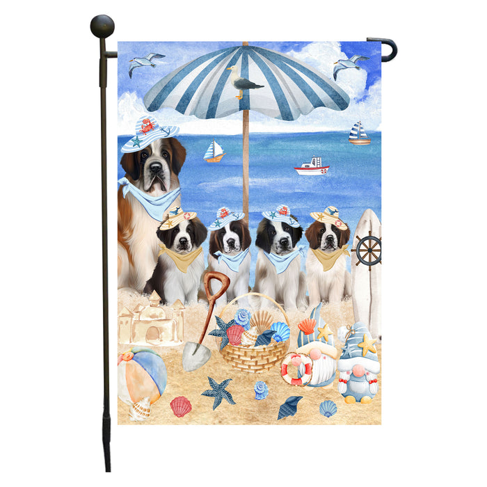 Saint Bernard Dogs Garden Flag, Double-Sided Outdoor Yard Garden Decoration, Explore a Variety of Designs, Custom, Weather Resistant, Personalized, Flags for Dog and Pet Lovers