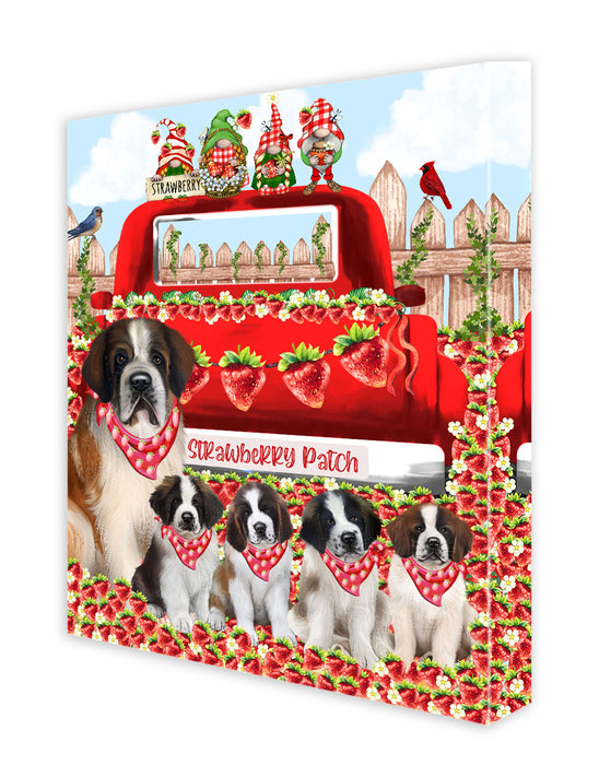 Saint Bernard Canvas: Explore a Variety of Designs, Custom, Personalized, Digital Art Wall Painting, Ready to Hang Room Decor, Gift for Dog and Pet Lovers
