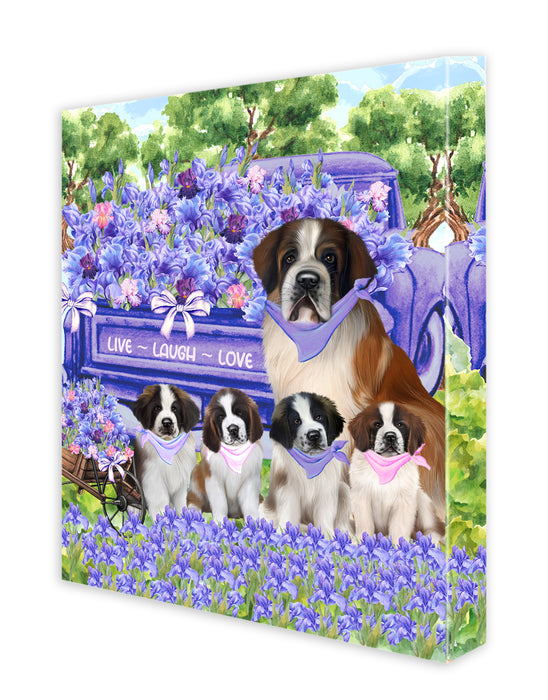 Saint Bernard Wall Art Canvas, Explore a Variety of Designs, Custom Digital Painting, Personalized, Ready to Hang Room Decor, Dog Gift for Pet Lovers