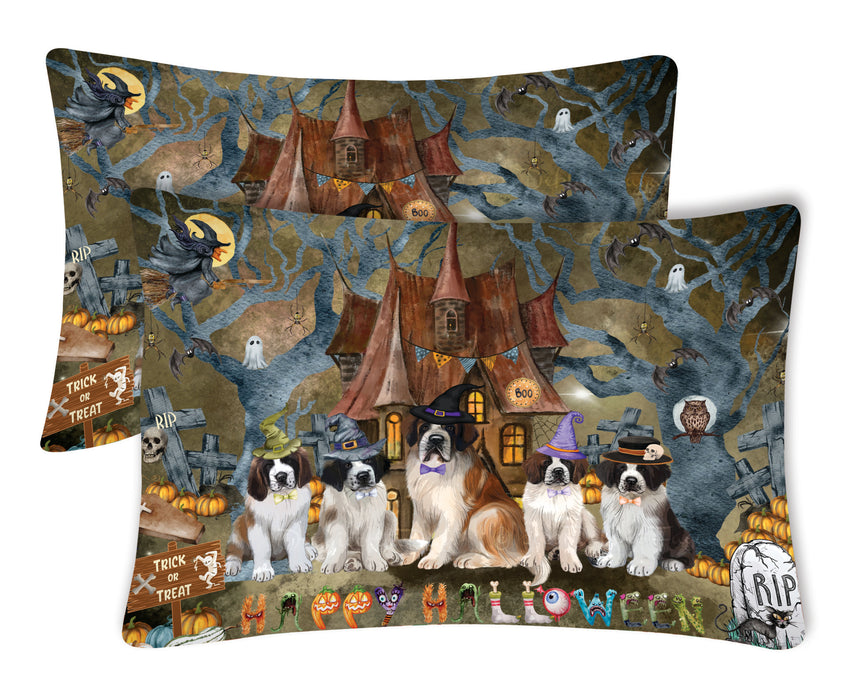 Saint Bernard Pillow Case: Explore a Variety of Custom Designs, Personalized, Soft and Cozy Pillowcases Set of 2, Gift for Pet and Dog Lovers