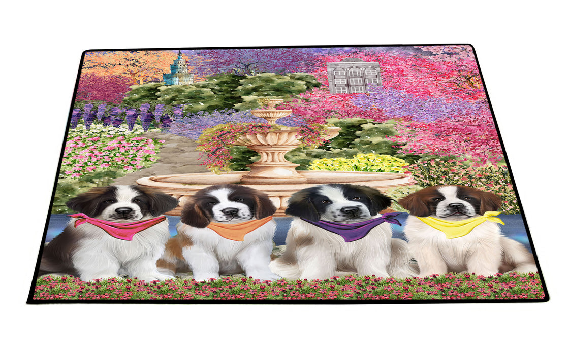 Saint Bernard Floor Mat and Door Mats, Explore a Variety of Designs, Personalized, Anti-Slip Welcome Mat for Outdoor and Indoor, Custom Gift for Dog Lovers