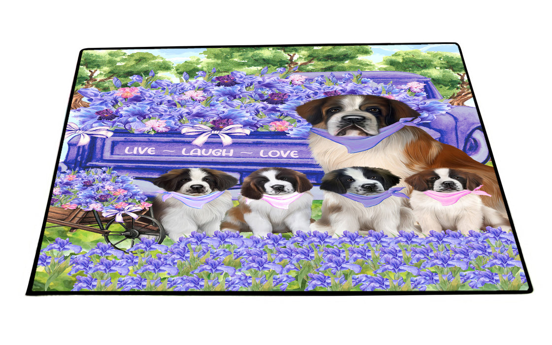 Saint Bernard Floor Mat and Door Mats, Explore a Variety of Designs, Personalized, Anti-Slip Welcome Mat for Outdoor and Indoor, Custom Gift for Dog Lovers