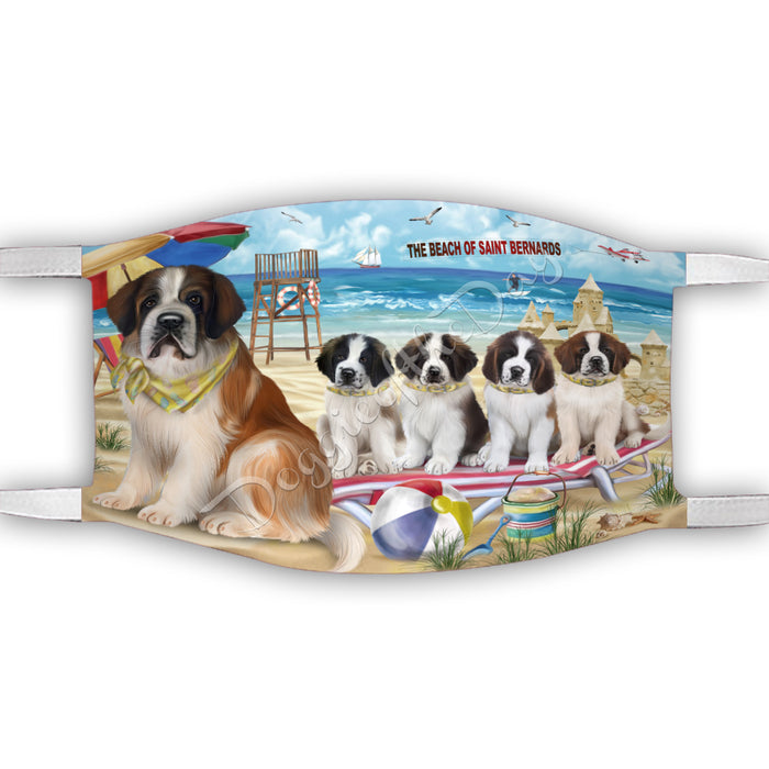 Pet Friendly Beach Saint Bernard Dogs Face Mask FM49133