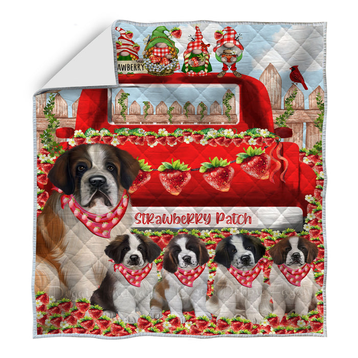 Saint Bernard Quilt: Explore a Variety of Personalized Designs, Custom, Bedding Coverlet Quilted, Pet and Dog Lovers Gift
