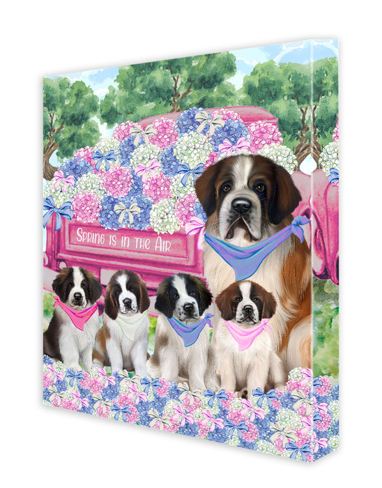 Saint Bernard Canvas: Explore a Variety of Designs, Custom, Personalized, Digital Art Wall Painting, Ready to Hang Room Decor, Gift for Dog and Pet Lovers