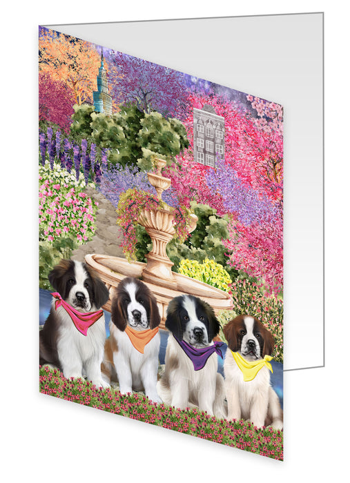 Saint Bernard Greeting Cards & Note Cards with Envelopes: Explore a Variety of Designs, Custom, Invitation Card Multi Pack, Personalized, Gift for Pet and Dog Lovers