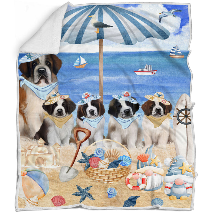 Saint Bernard Blanket: Explore a Variety of Designs, Custom, Personalized Bed Blankets, Cozy Woven, Fleece and Sherpa, Gift for Dog and Pet Lovers