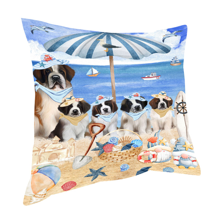 Saint Bernard Throw Pillow: Explore a Variety of Designs, Custom, Cushion Pillows for Sofa Couch Bed, Personalized, Dog Lover's Gifts
