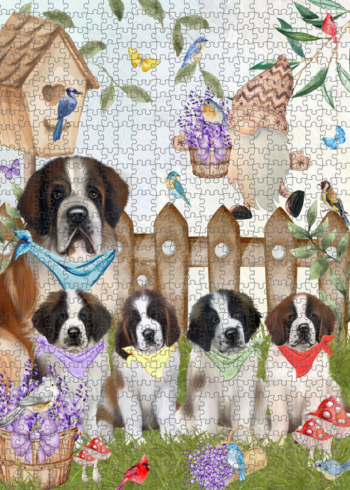 Saint Bernard Jigsaw Puzzle, Interlocking Puzzles Games for Adult, Explore a Variety of Designs, Personalized, Custom, Gift for Pet and Dog Lovers