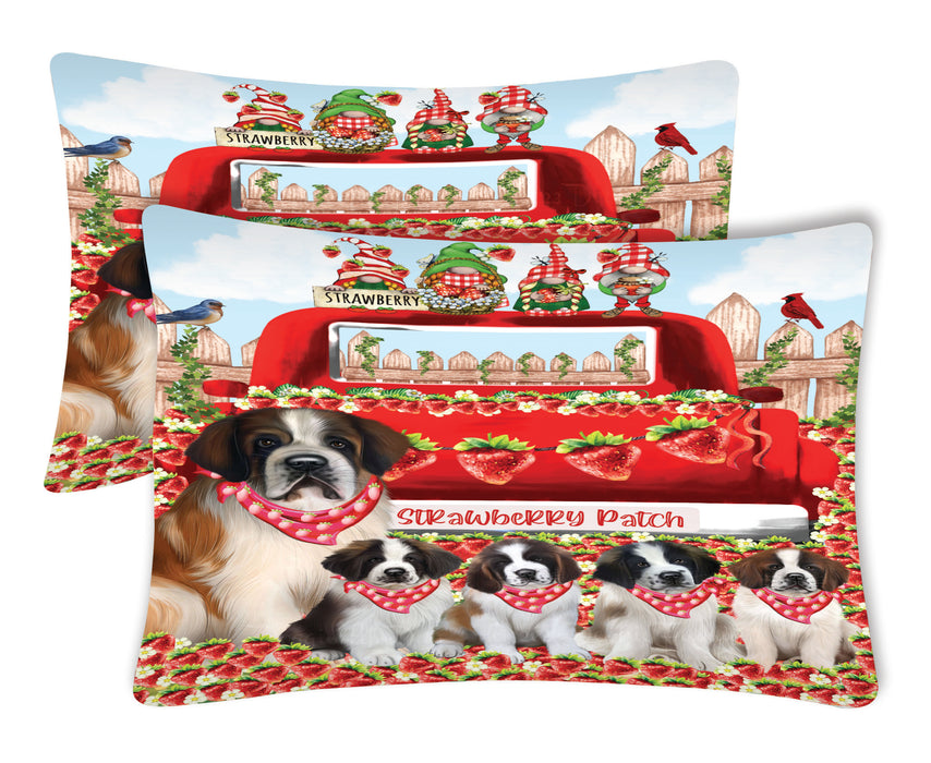 Saint Bernard Pillow Case, Standard Pillowcases Set of 2, Explore a Variety of Designs, Custom, Personalized, Pet & Dog Lovers Gifts