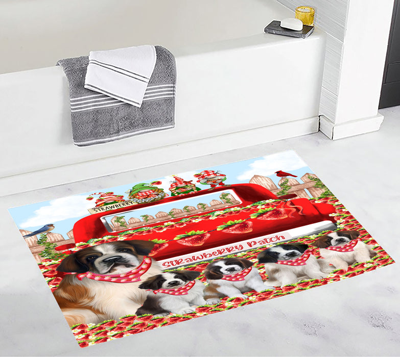 Saint Bernard Bath Mat: Explore a Variety of Designs, Custom, Personalized, Anti-Slip Bathroom Rug Mats, Gift for Dog and Pet Lovers