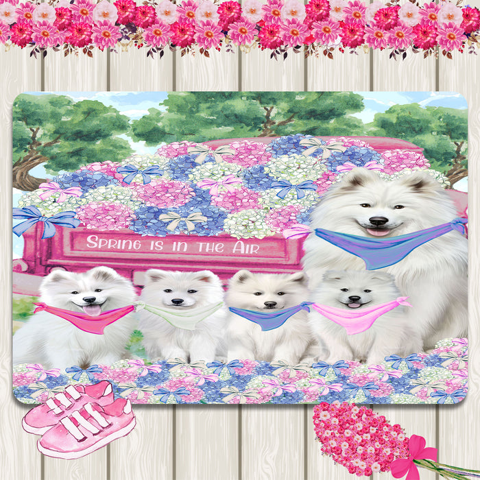 Samoyed Area Rug and Runner, Explore a Variety of Designs, Personalized, Indoor Floor Carpet Rugs for Home and Living Room, Custom, Dog Gift for Pet Lovers