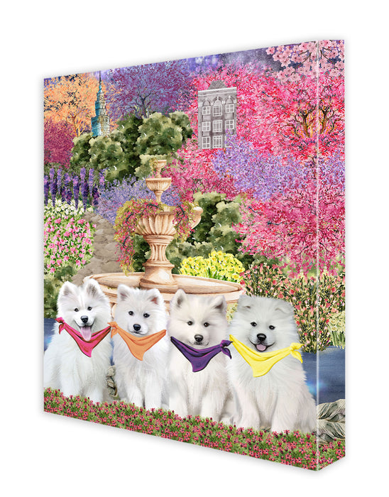 Samoyed Canvas: Explore a Variety of Custom Designs, Personalized, Digital Art Wall Painting, Ready to Hang Room Decor, Gift for Pet & Dog Lovers