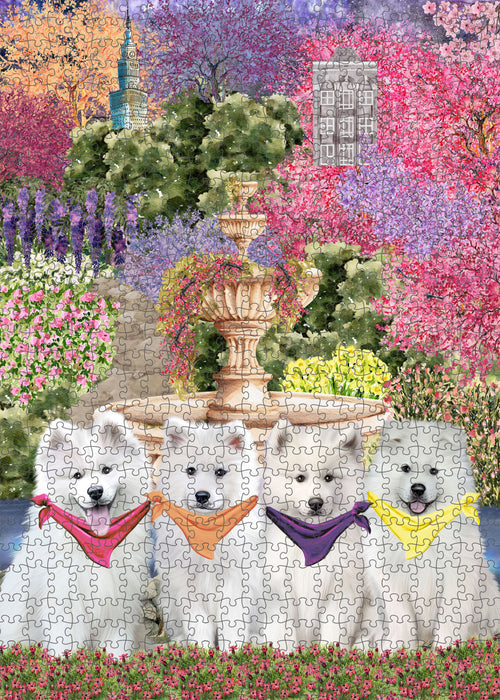 Samoyed Jigsaw Puzzle, Interlocking Puzzles Games for Adult, Explore a Variety of Designs, Personalized, Custom, Gift for Pet and Dog Lovers